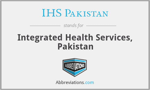IHS Pakistan - Integrated Health Services, Pakistan